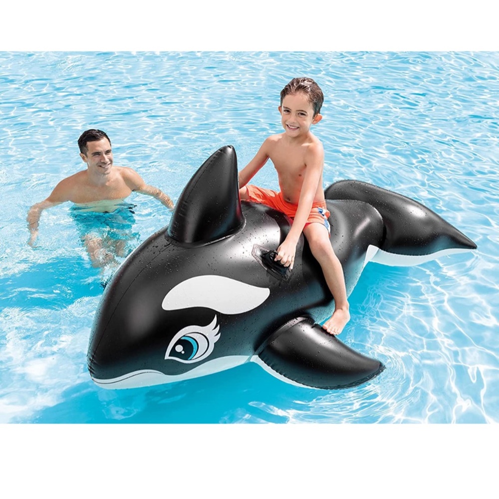 Intex Ride On Orca Killer Whale Inflatable Pool Toy 76"x47" XLARGE Float Raft